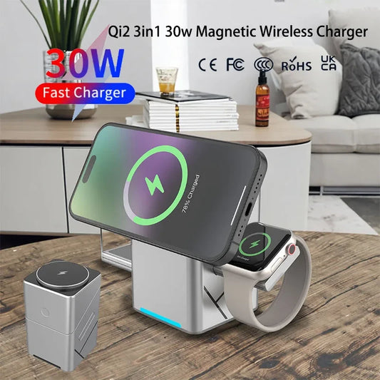 3-in-1 Magnetic Wireless Charger